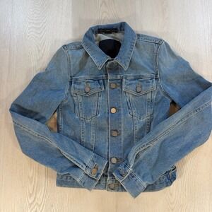 Alexander Wang X Axle Cropped Crop Denim Jean Jacket Small S